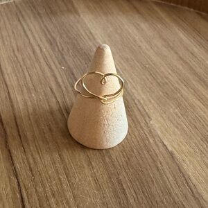 Adjustable Wire Heart Rings - Handmade